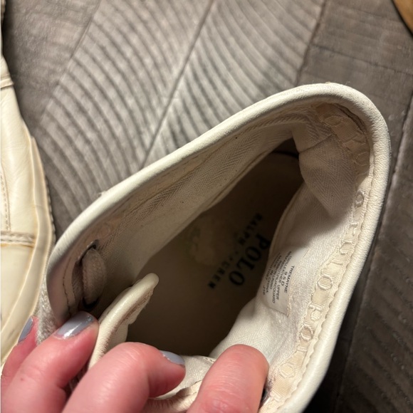 Polo Ralph Lauren Cream High-Top Sneakers - Picture 8 of 8